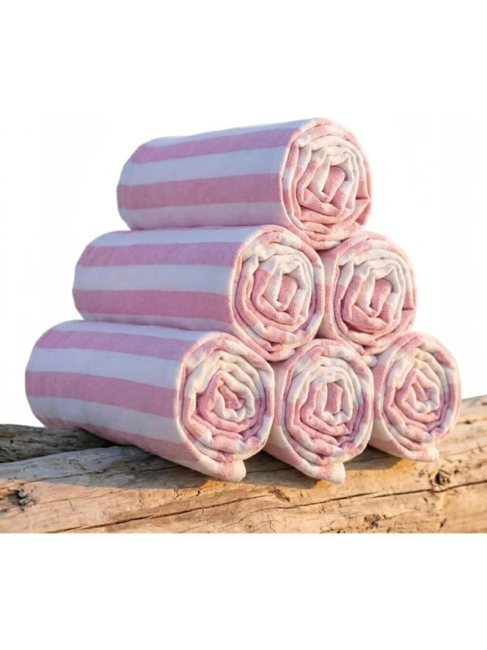 Oversized Turkish Beach Towels Set of 6 - Quick Dry, Sand Free, Lightweight